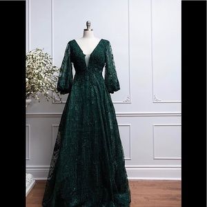 Brand new emerald green dress gown